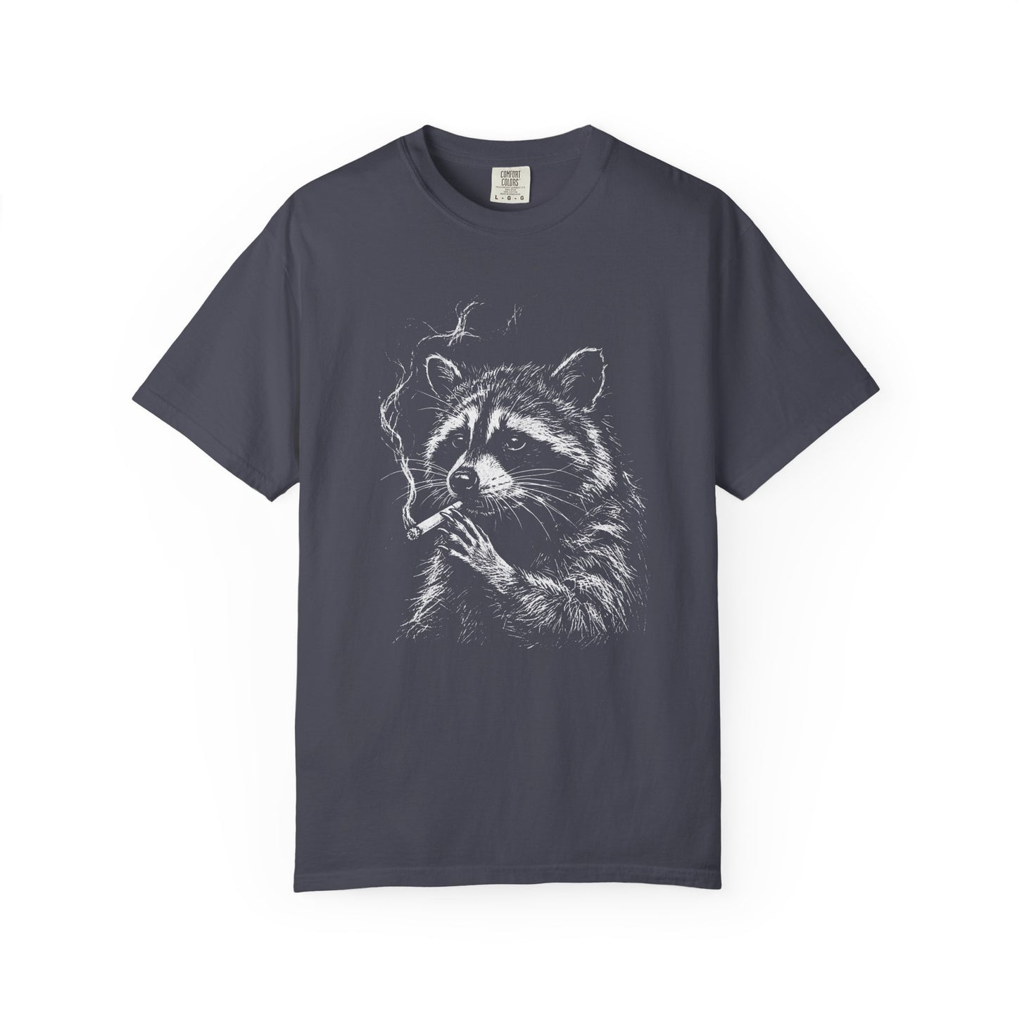 Vintage Wildlife Smoking Raccoon Graphic T-Shirt