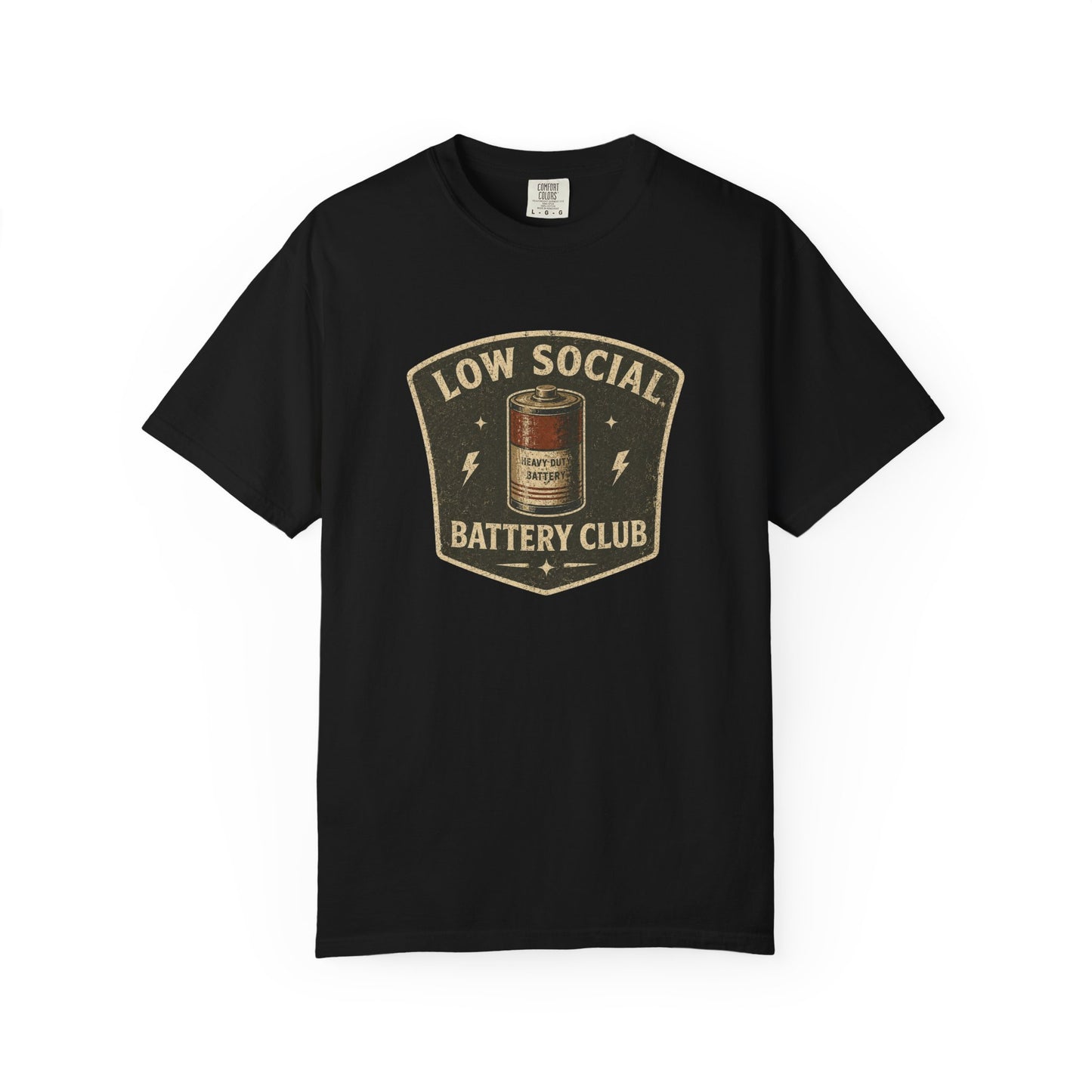 Low Social Battery Club Vintage Patch T-Shirt
