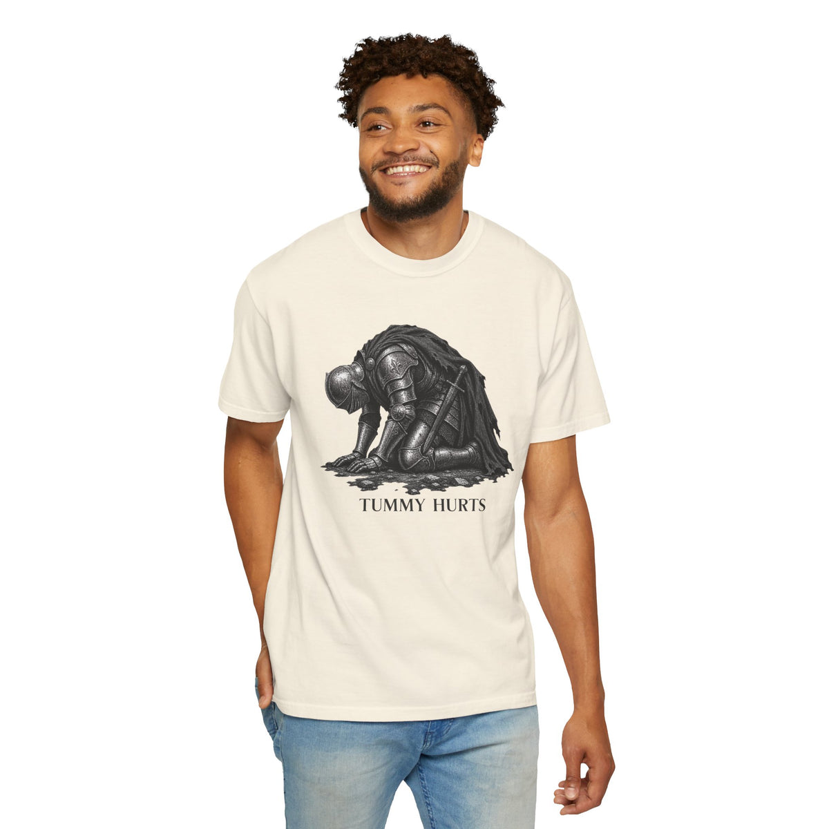 Tummy Hurts Medieval Knight Funny Fantasy Shirt