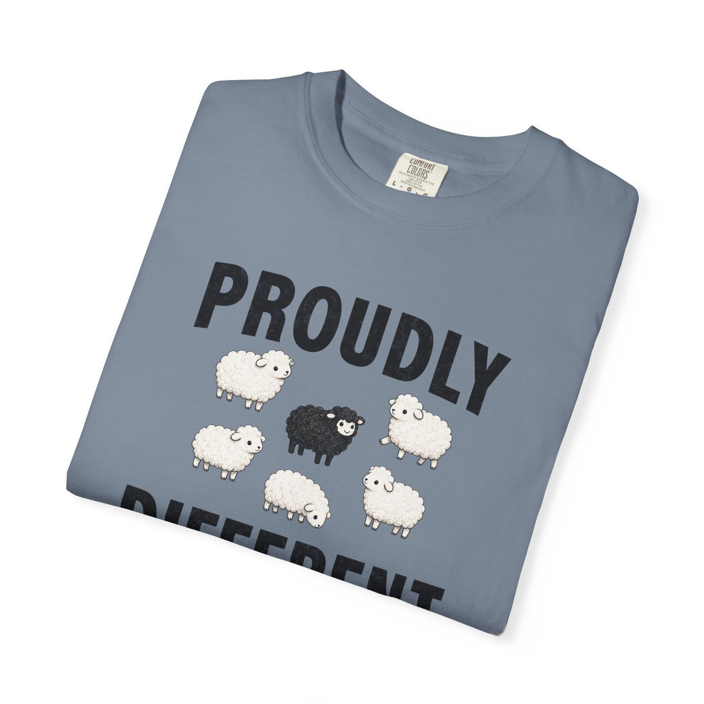 Proudly Different Sheep Shirt | Black Sheep Graphic Tee | Cute Introvert Comfort Colors® T-Shirt