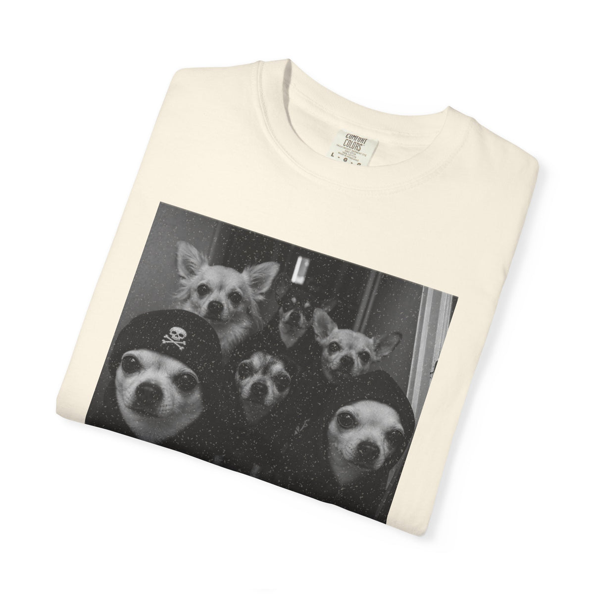 Vintage Chihuahua Photo 'We Just Wanna Talk' Dog T-Shirt