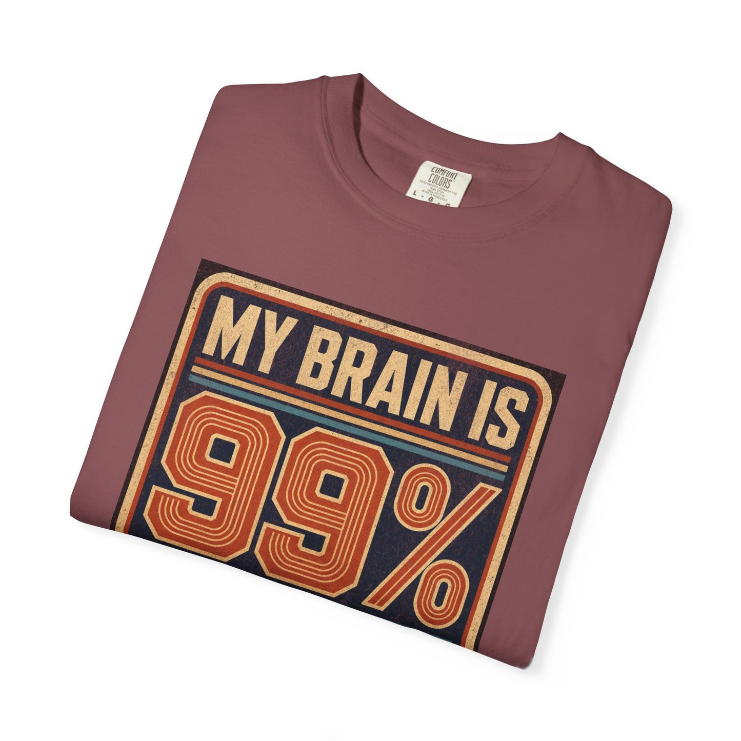 T-Shirt — "My Brain Is 99% Song Lyrics" Retro Music Lover Tee