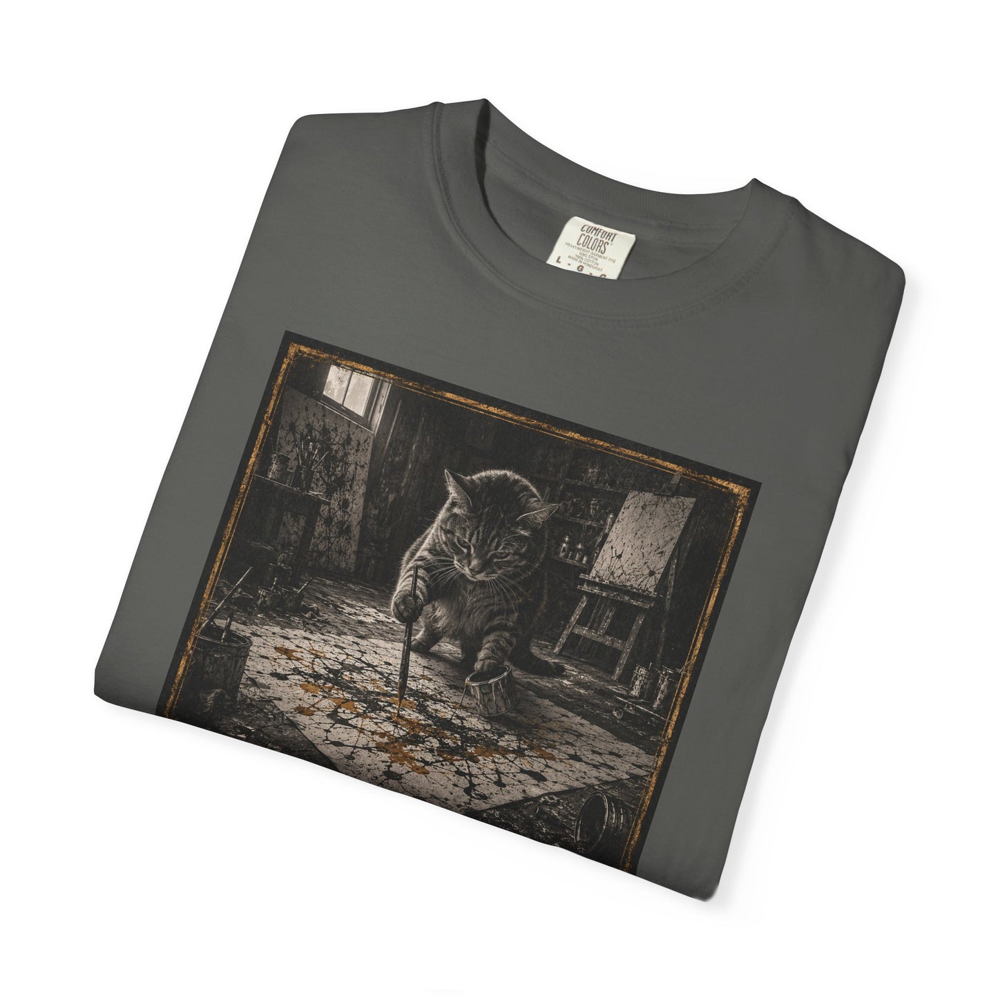 Jackson PAWllock Cat Painting T-Shirt