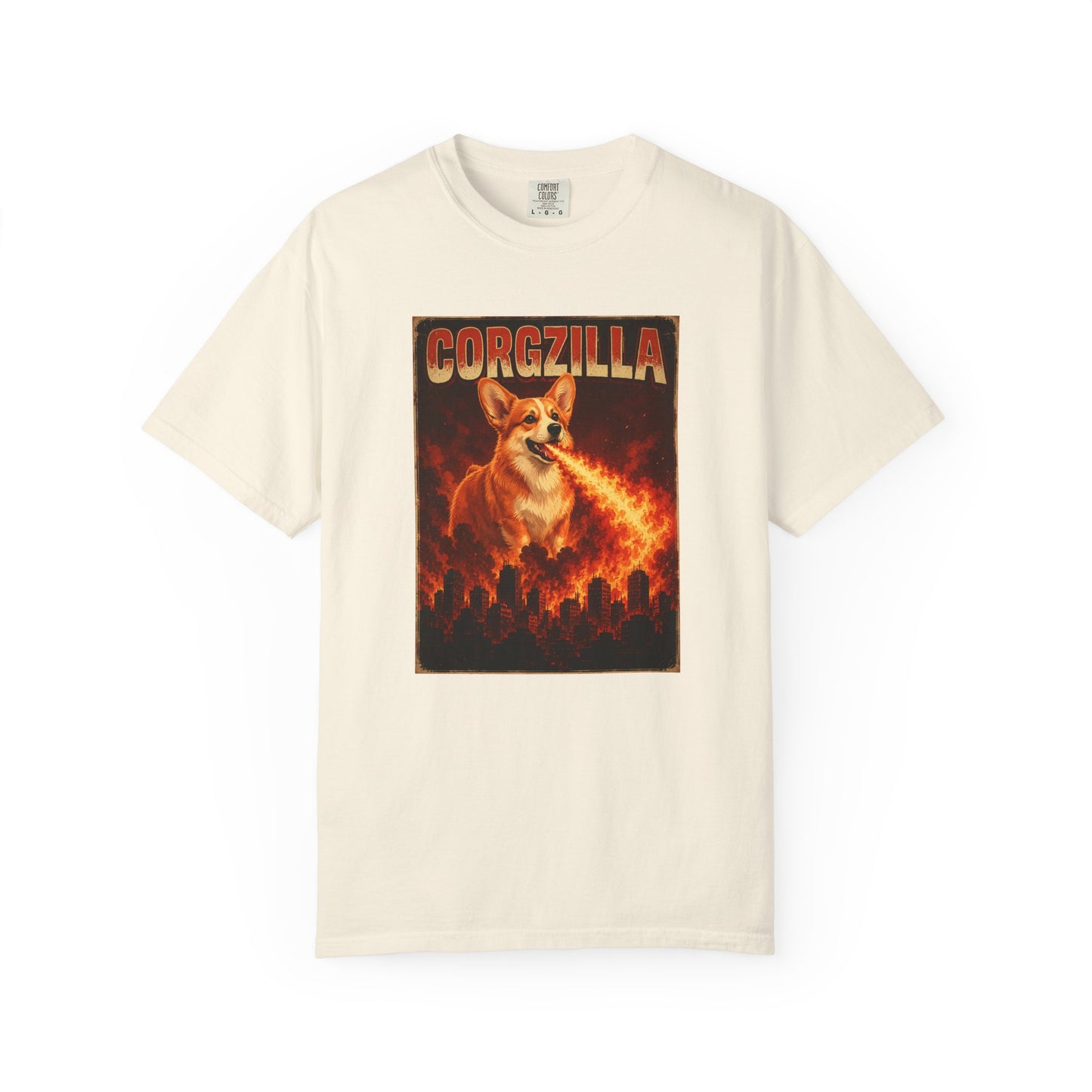 Corgzilla Corgi Tee — Godzilla Parody Dog Breathing Fire Graphic T-Shirt