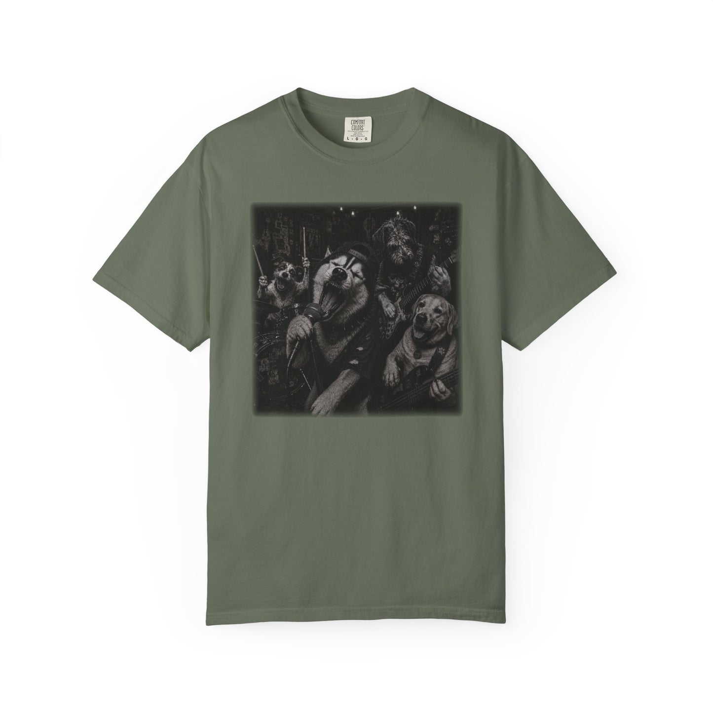 Garage Band Dogs T-Shirt | Funny Dog Music Graphic Tee