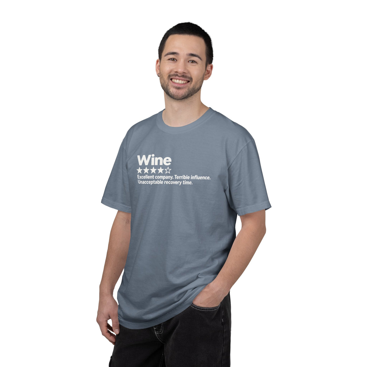 Wine Rating Graphic T-Shirt — "Wine: Excellent company, Terrible influence"