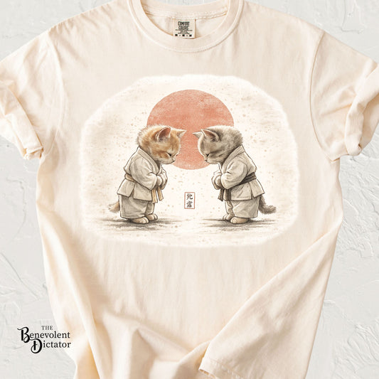 Vintage Dojo Kittens T-Shirt — Bowing Kittens Martial Arts Tee