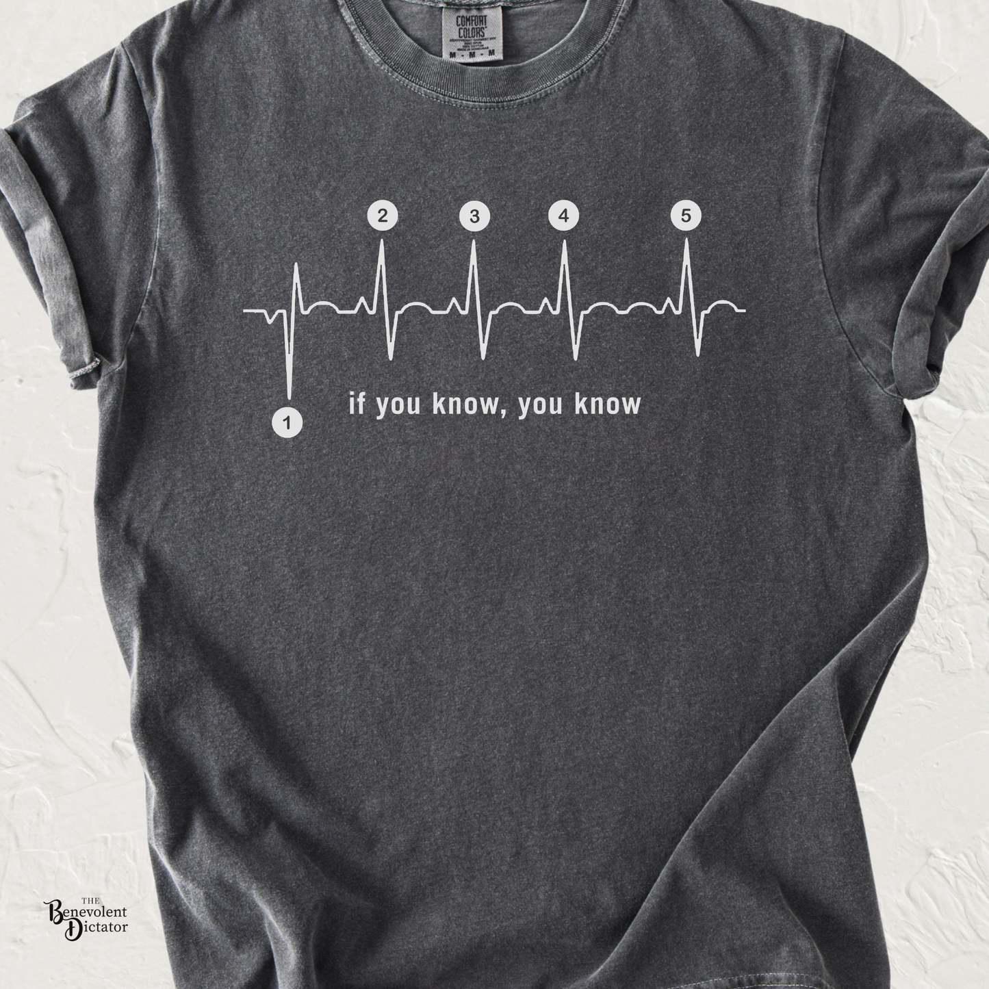 Motorcycle t-shirt featuring a motorcycle gear shift diagram with the phrase if you know, you know.