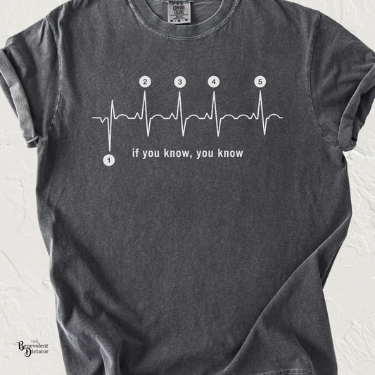 Motorcycle Gearshift Heartbeat T-Shirt — "If You Know, You Know"
