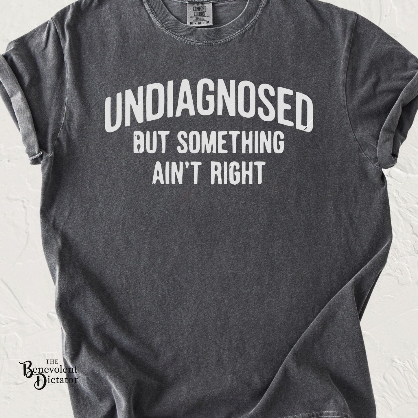 Undiagnosed But Something Ain't Right T-shirt — Funny Typographic Tee