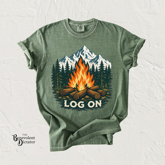 Campfire 'LOG ON' T-Shirt