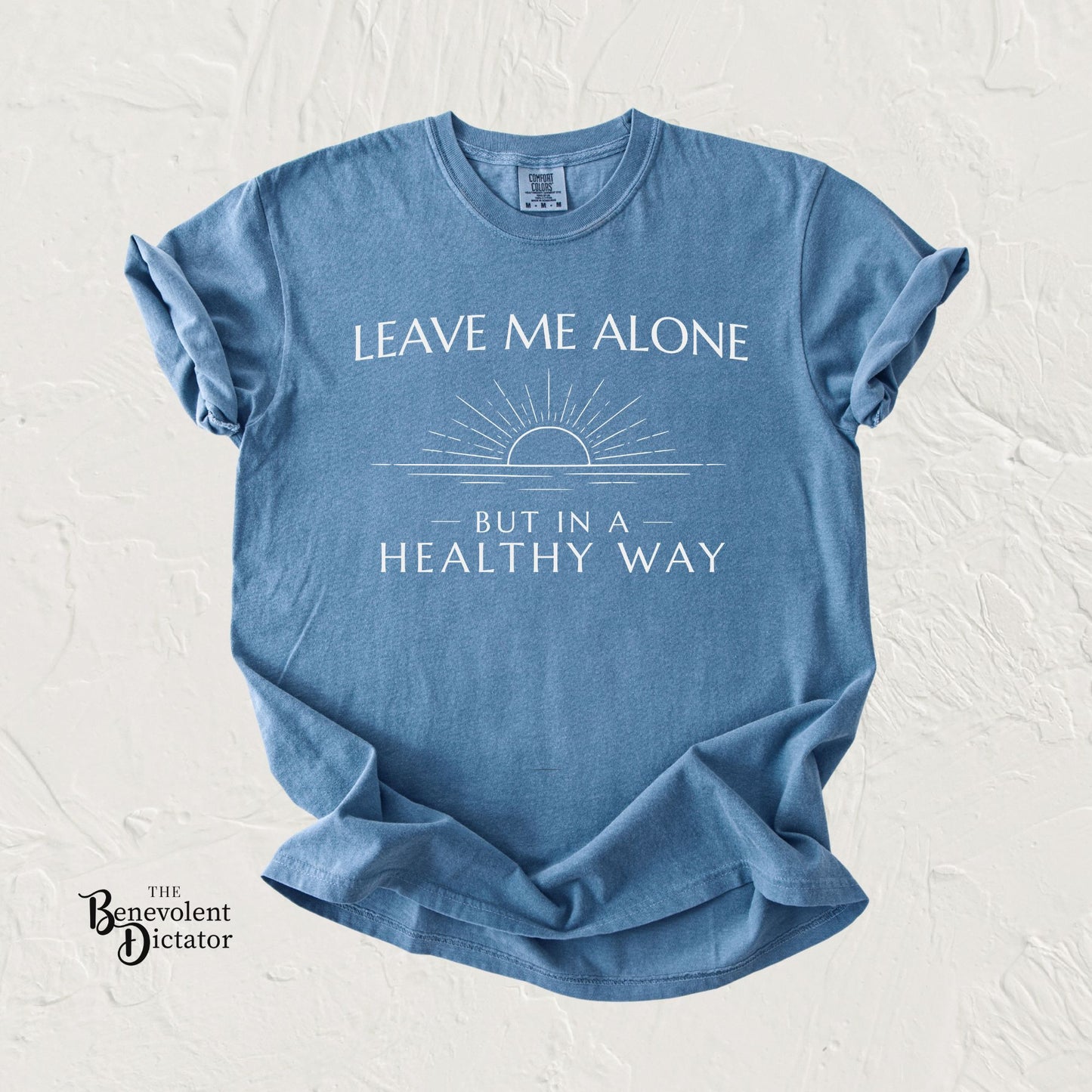 Leave Me Alone - But In A Healthy Way Sunset Line Art T-Shirt