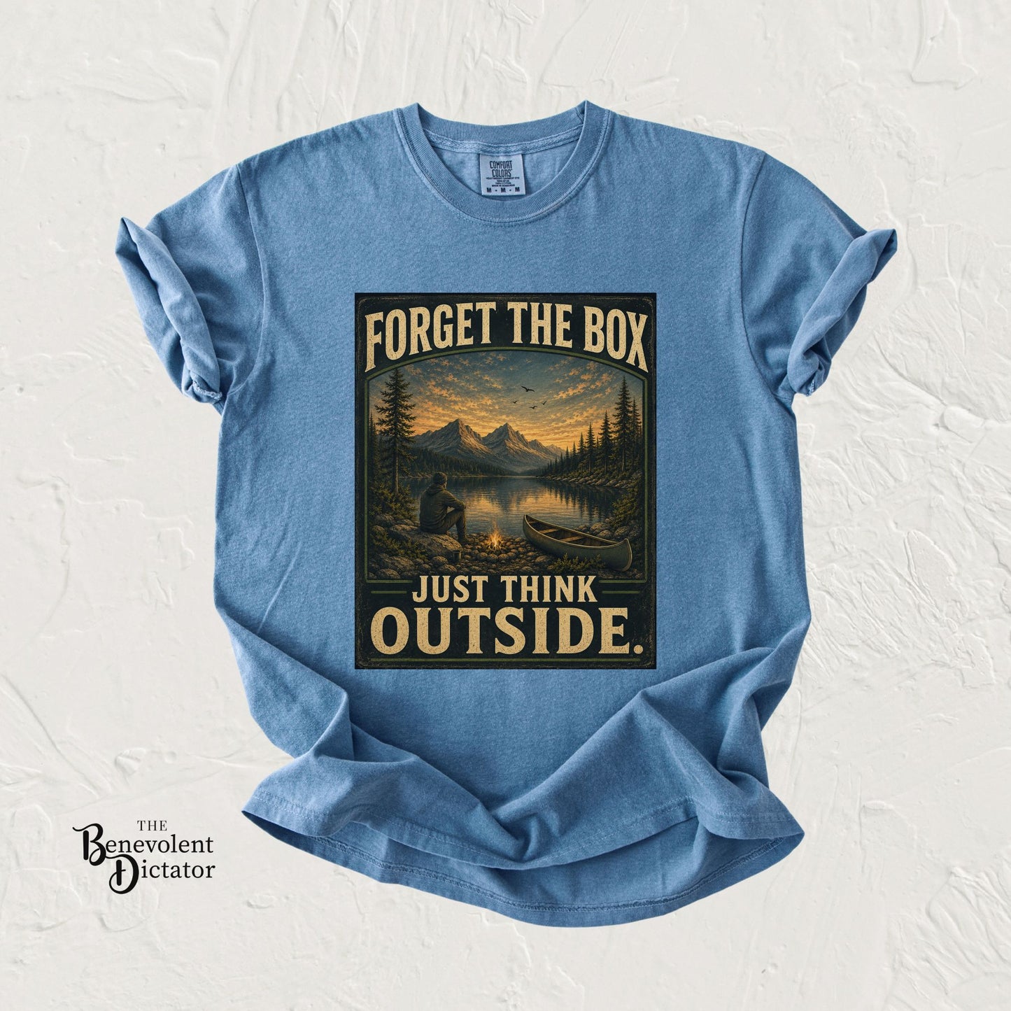Forget the Box "Think Outside" Camping Hiking T-Shirt