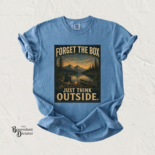 Forget the Box "Think Outside" Camping Hiking T-Shirt