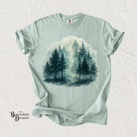 Forest Trees Calming Art T-Shirt