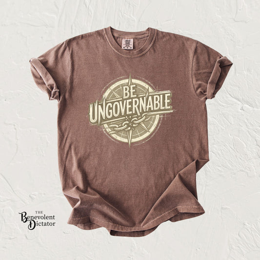 UNGOVERNABLE T-Shirt — Distressed Anti-Hustle, Anti-Establishment Tee
