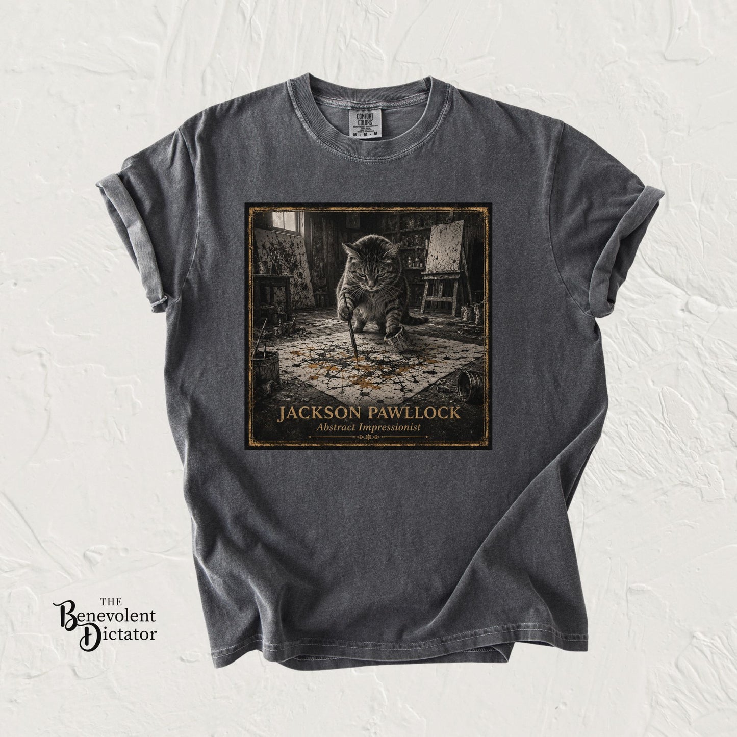 Jackson PAWllock Cat Painting T-Shirt