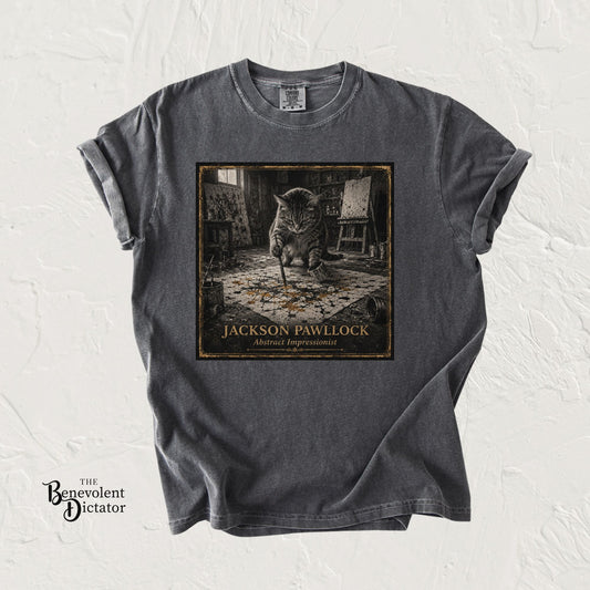 Jackson PAWllock Cat Painting T-Shirt