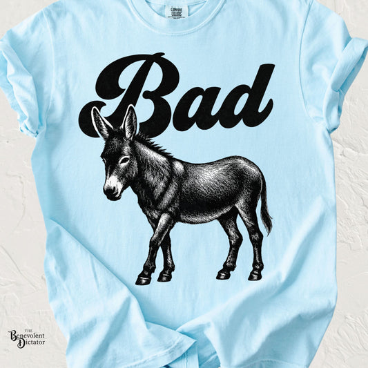 Funny Badass Donkey T-Shirt— Distressed Retro Vintage Graphic Tee
