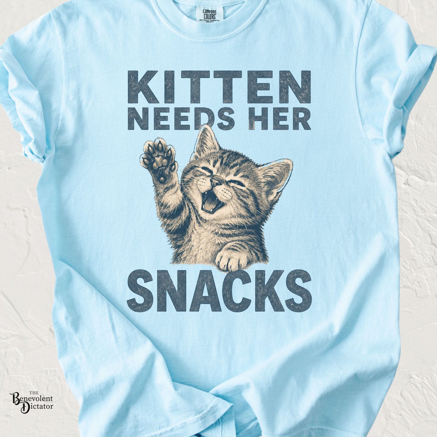 Kitten Needs Her Snacks T-Shirt — Cute Vintage Cat Graphic Tee