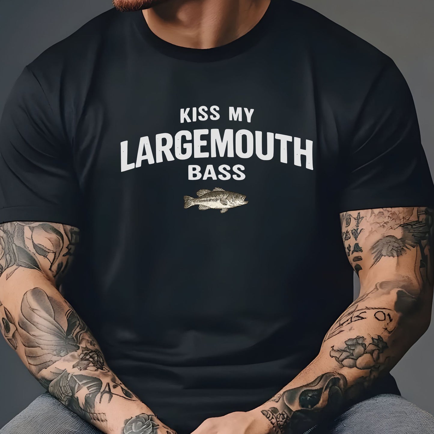 Kiss My Largemouth Bass T-Shirt — Funny Fishing Tee